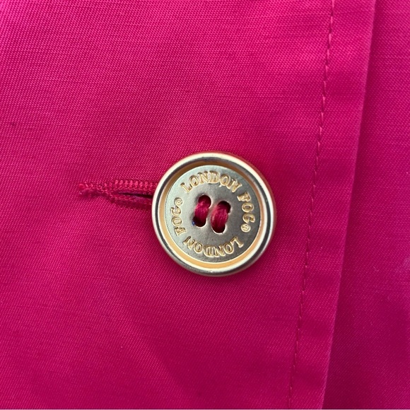 London Fog Red Short Trench Coat - Picture 4 of 16